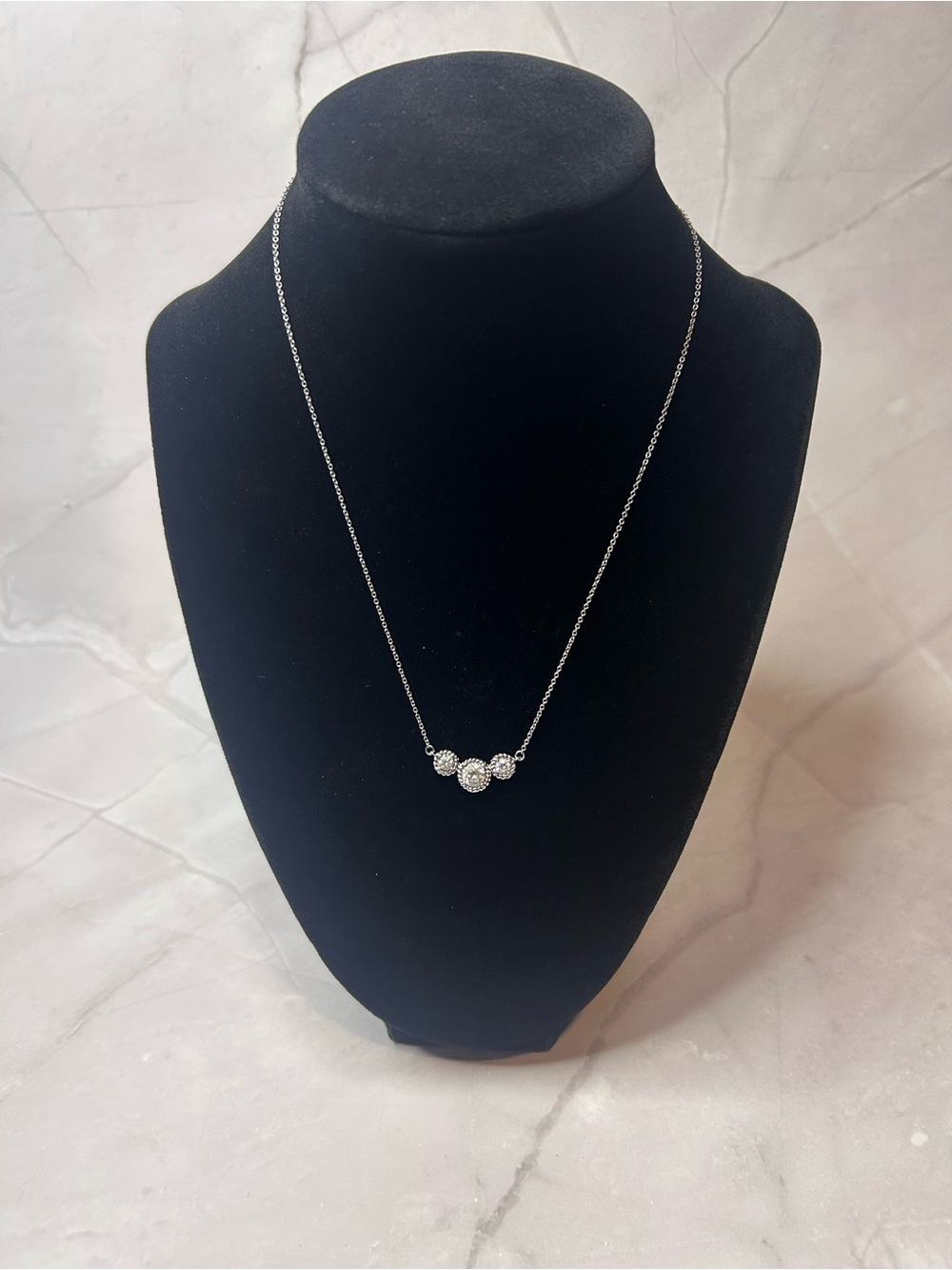 Crystal Trio Pendant Necklace